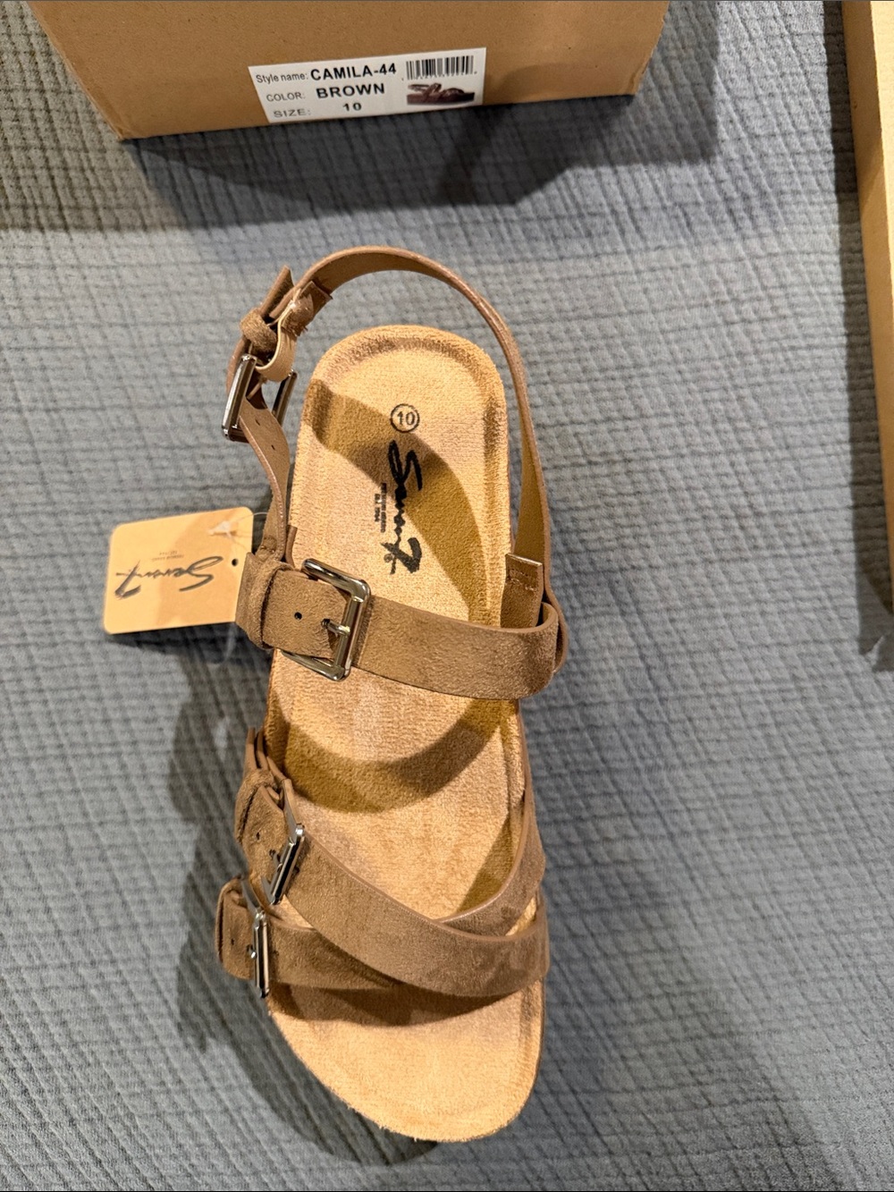 SEVEN7 Camila-44 Brown Women’s Platform Sandals